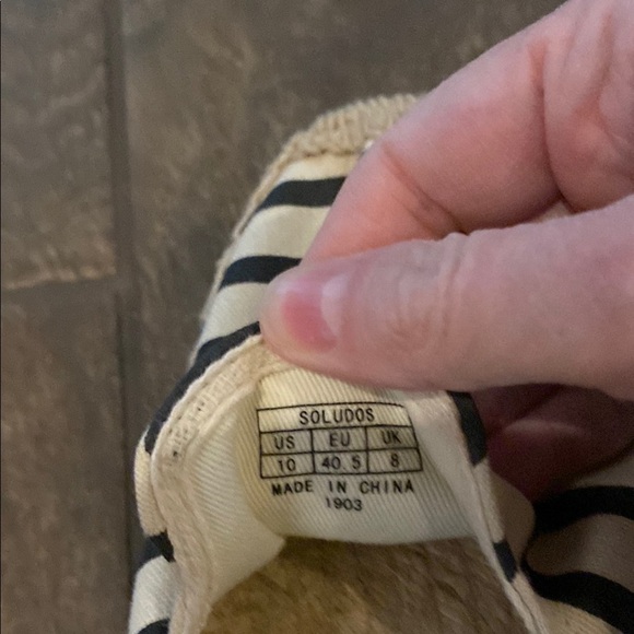 Striped Espadrille Flats - Picture 7 of 7